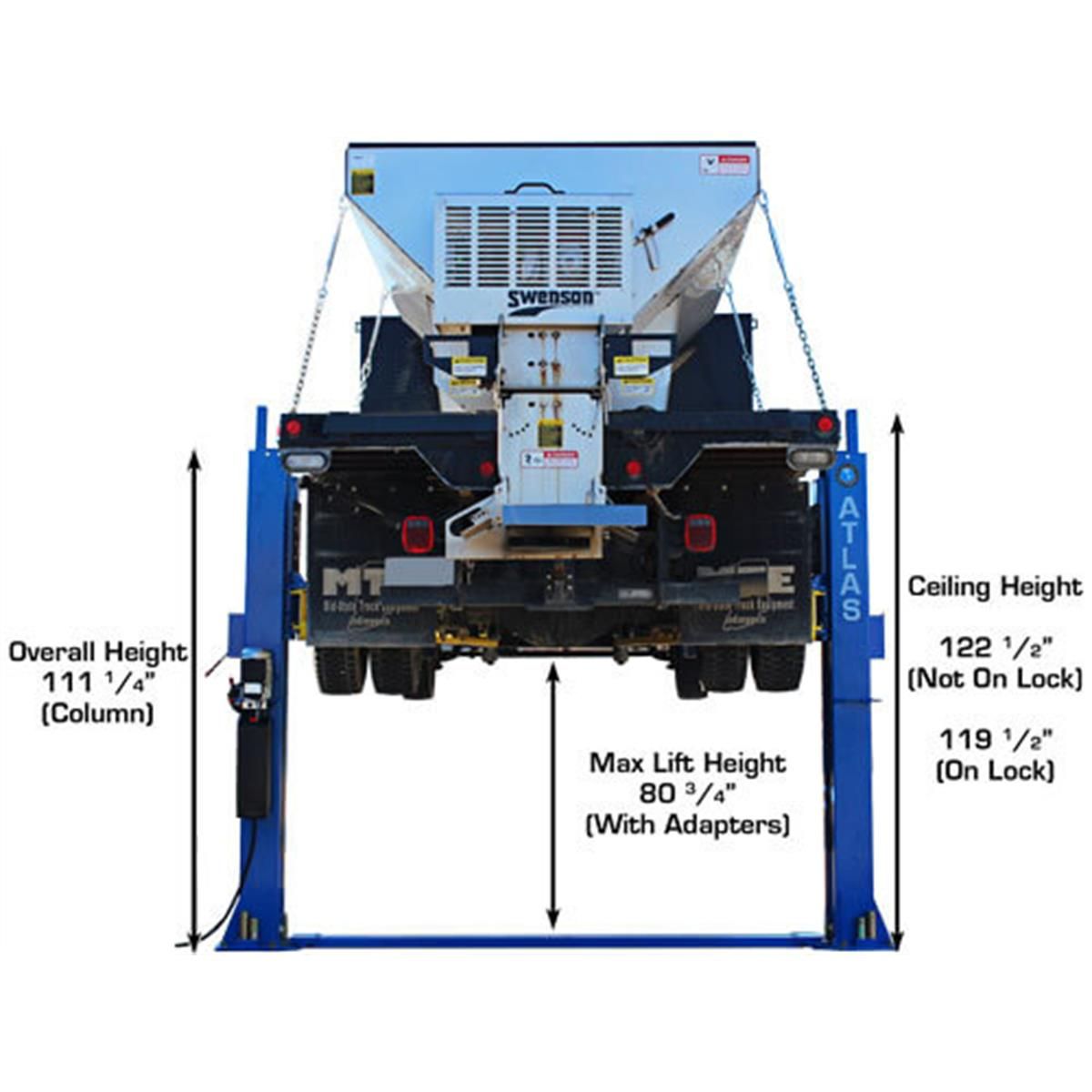 BP12000X Commercial Grade Baseplate 2-Post Lift 12,000 lb. Capacity