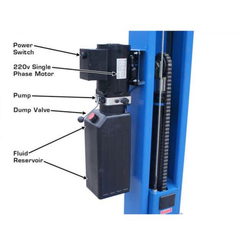 BP8000 Baseplate 2-Post Lift 8,000 lb. Capacity