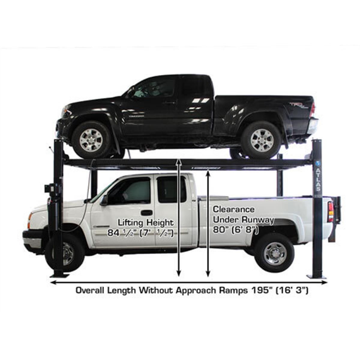 Garage PRO8000EXT Extra Tall Portable Hobbyist 4-Post Lift 8000 lb. Capacity