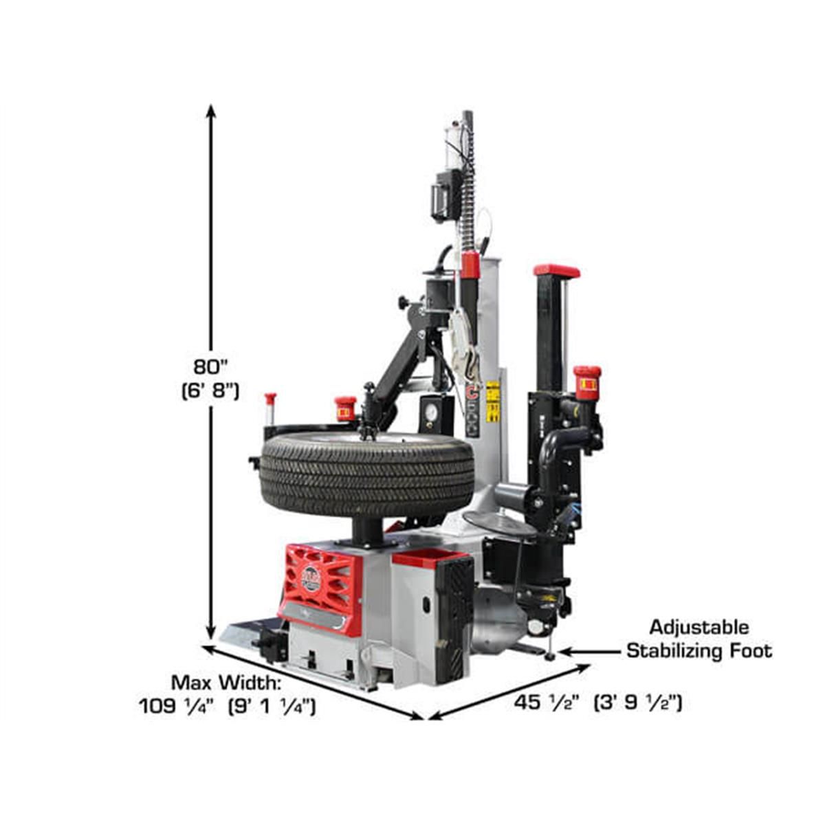 PTC500 Center Post Tire Changer with Assist Arms