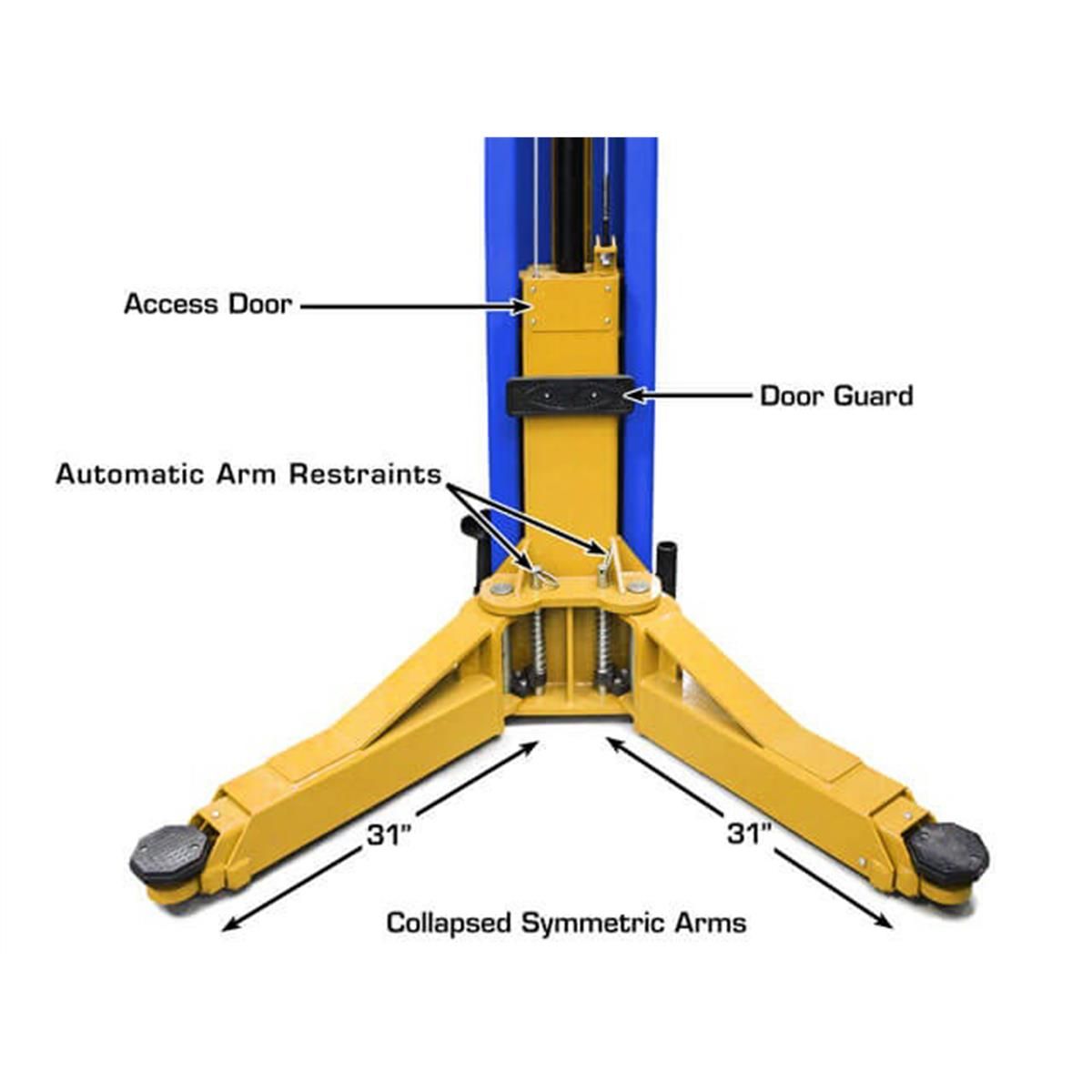 Platinum PVL12 ALI Certified Commercial Grade Overhead 2-Post Lift 12,000 lb. Capacity