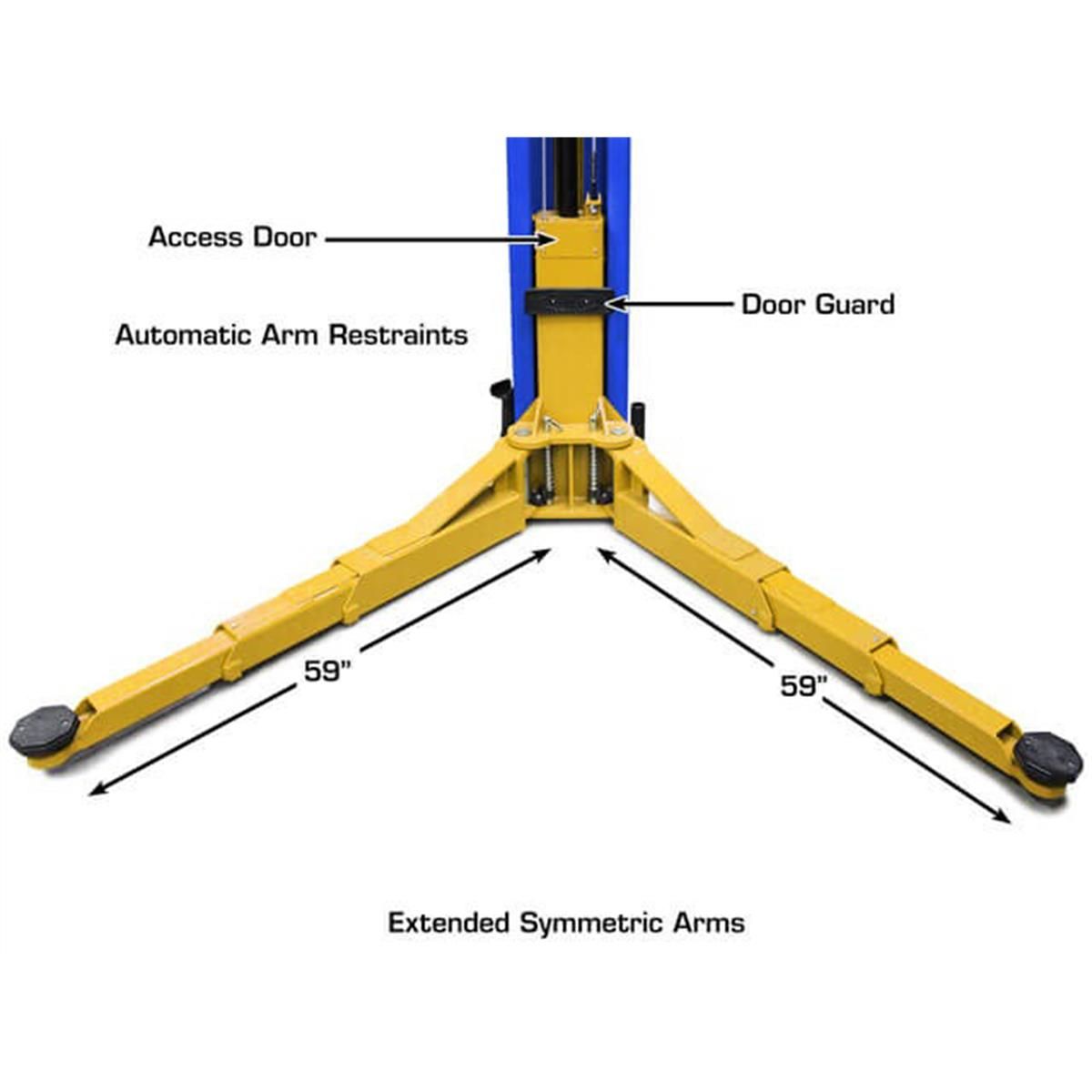 Platinum PVL12 ALI Certified Commercial Grade Overhead 2-Post Lift 12,000 lb. Capacity