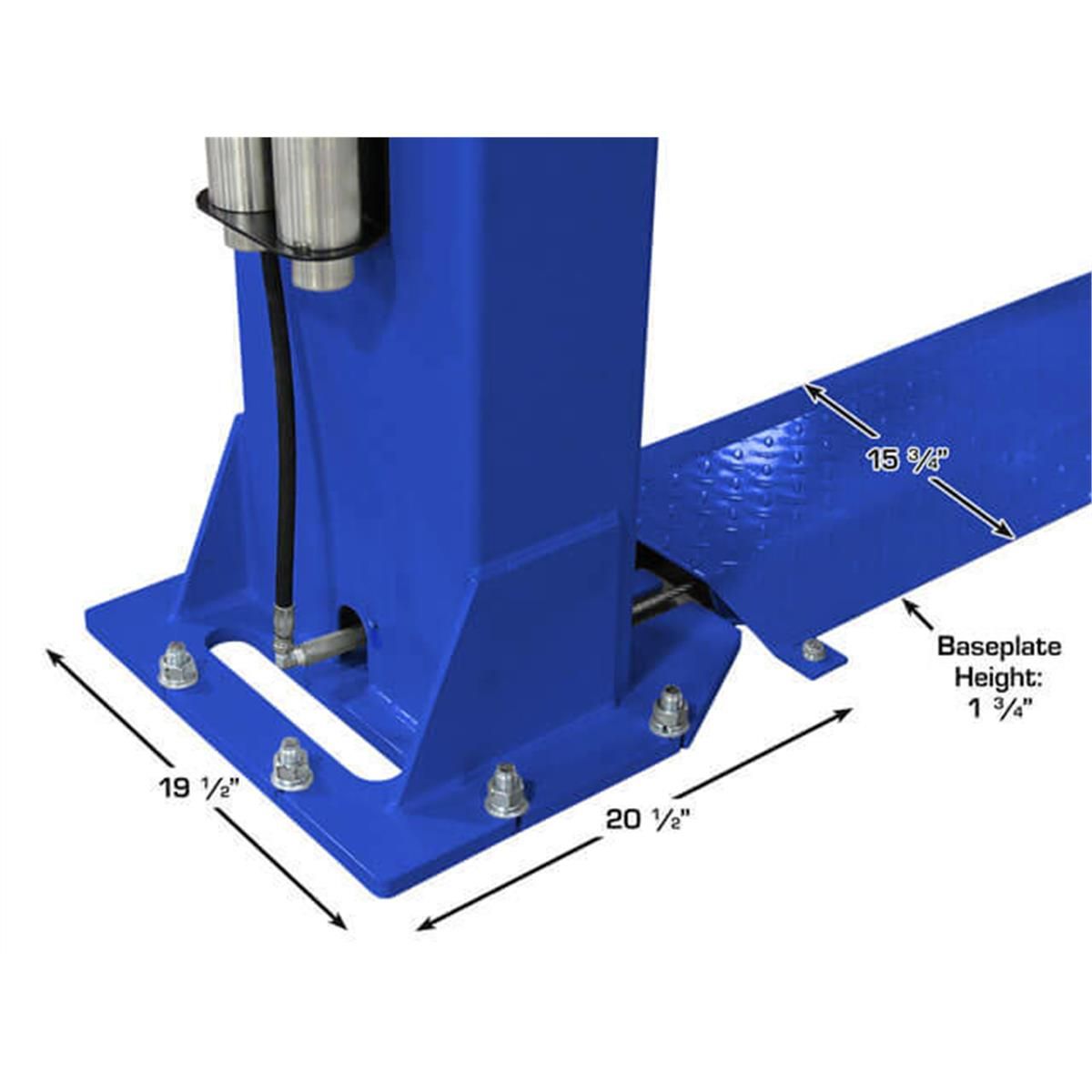 Platinum PVL9BP ALI Certified Baseplate 2-Post Lift 9,000 lb. Capacity