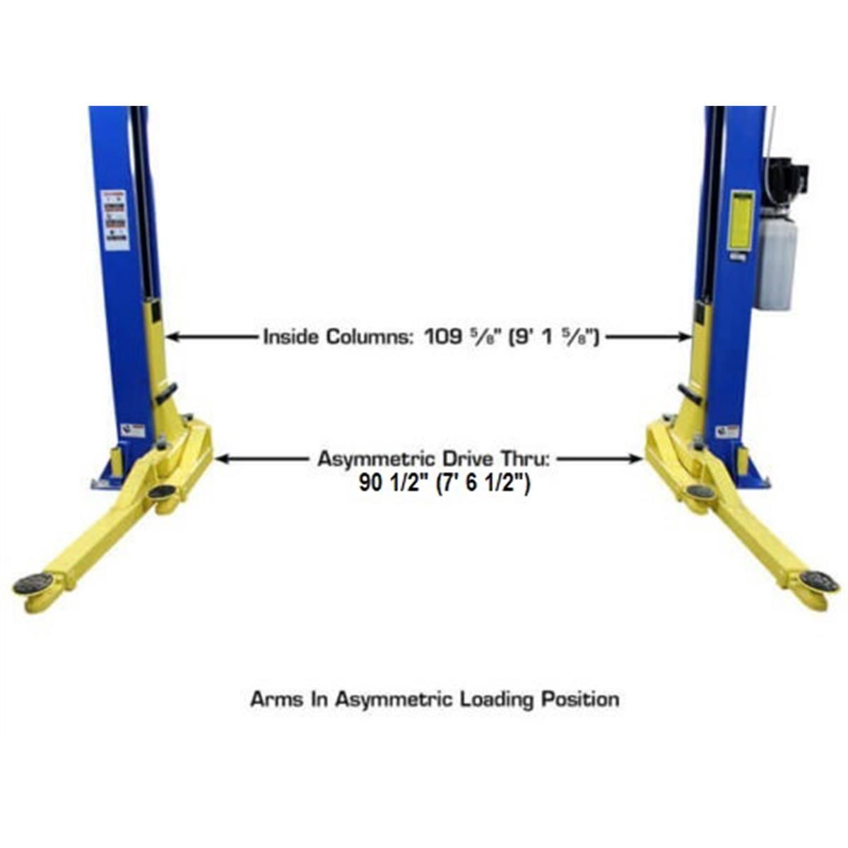 PRO-9D Overhead 2-Post Lift 9,000 lb. Capacity