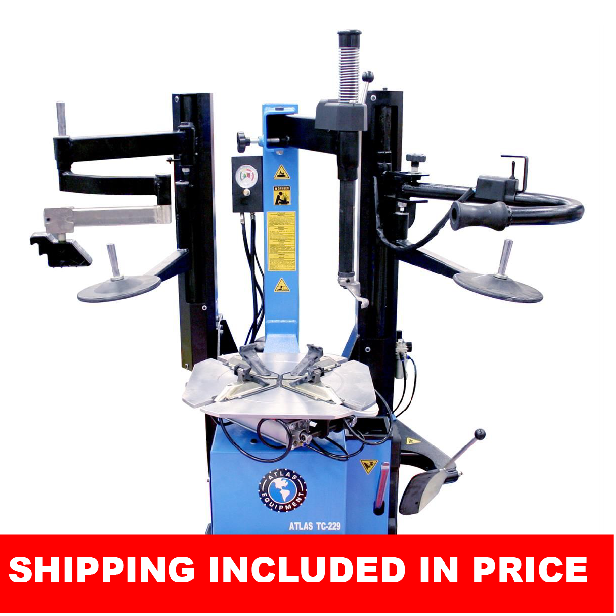 TC755DAA Wheel Clamp Tire Changer with Dual Assist Arms