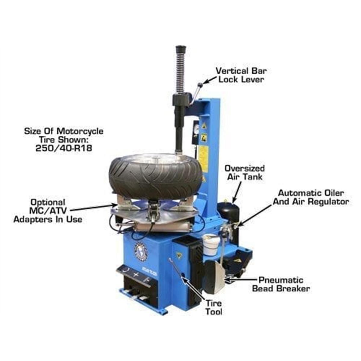TC229 Rim-Clamp Tire Changer
