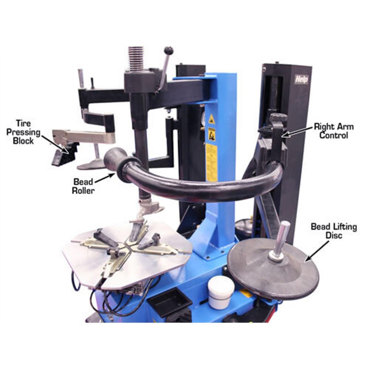 TC229DAA Rim-Clamp Tire Changer with Dual Assist Arms