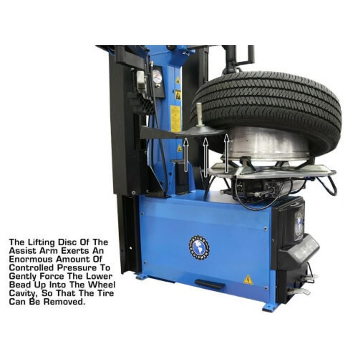 TC755DAA Wheel Clamp Tire Changer with Dual Assist Arms