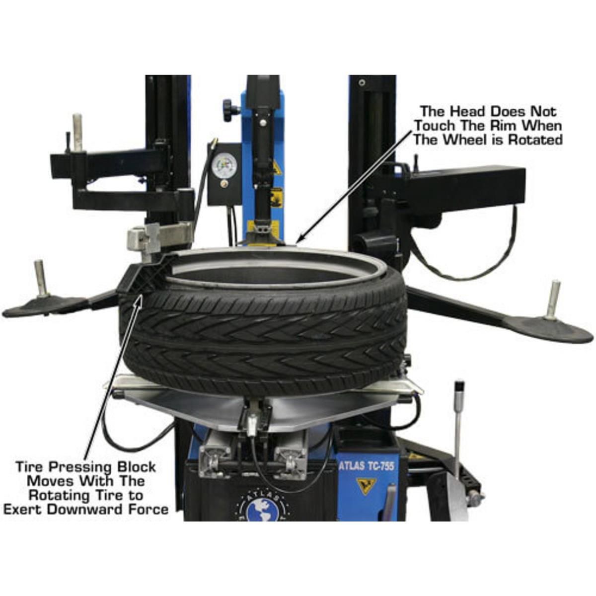 TC755DAA Wheel Clamp Tire Changer with Dual Assist Arms